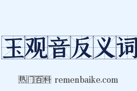 玉观音反义词是什么意思的图片